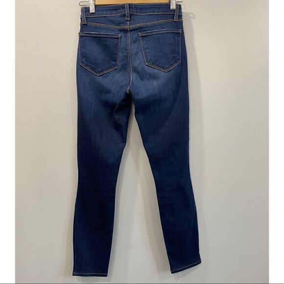 L'AGENCE Margot High Rise Skinny Thunder Destruct Jeans - Picture 6 of 7